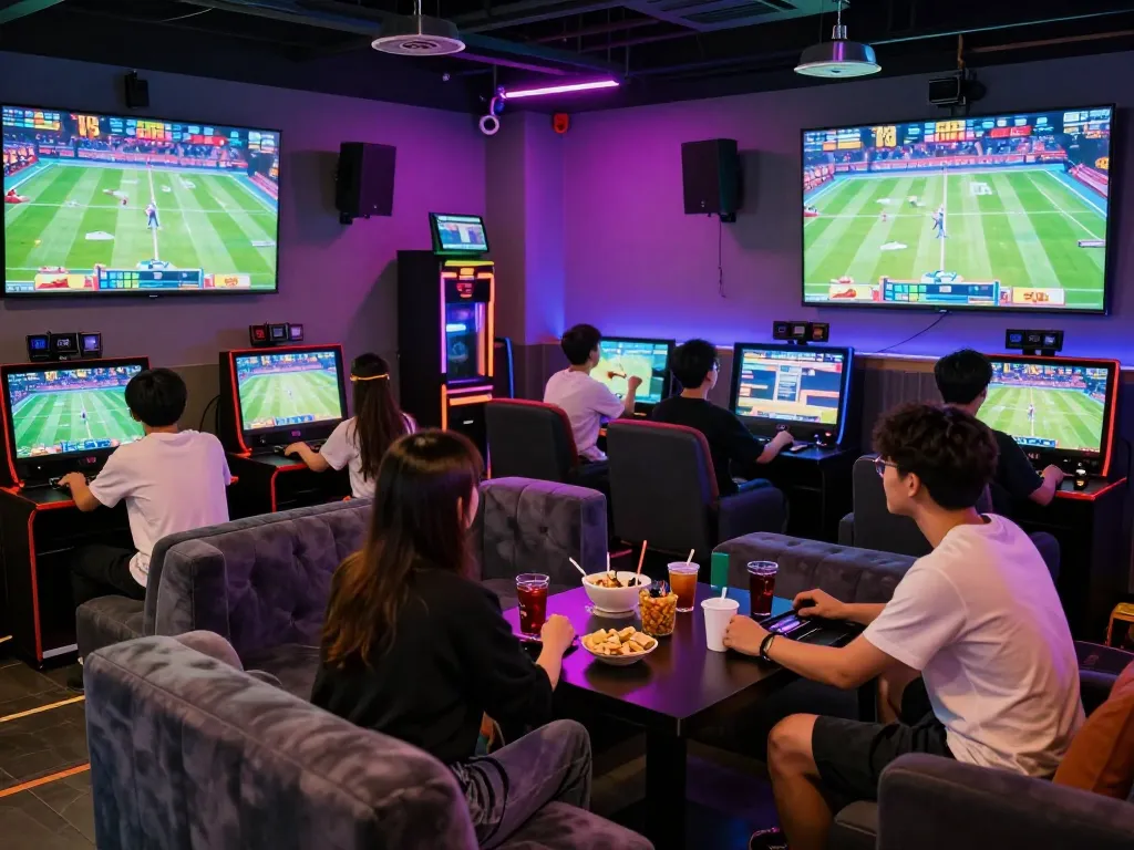 Players enjoying various games at 79 King lounge, vibrant atmosphere.