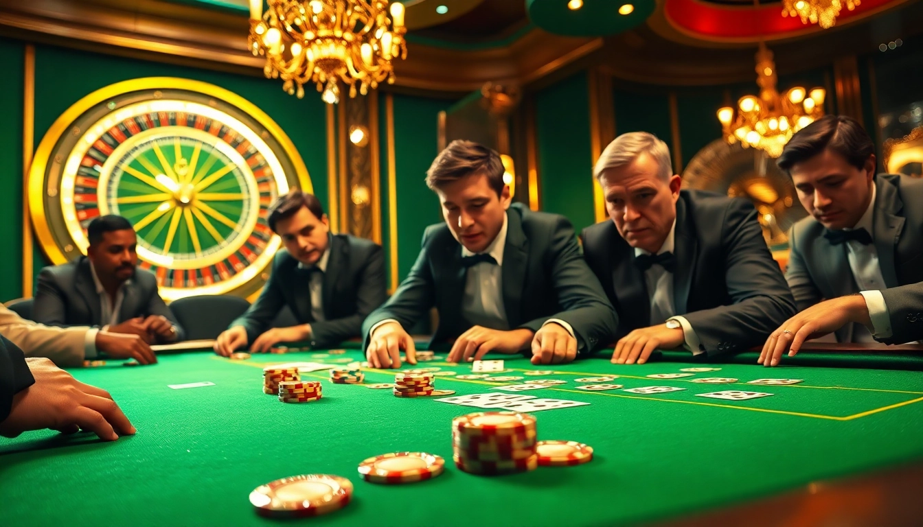 Experience the excitement of VN789 with thrilling poker action at a luxurious casino table.
