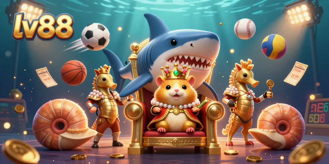 Engage in thrilling lv88 casino action with a golden hamster king and dynamic gaming elements.