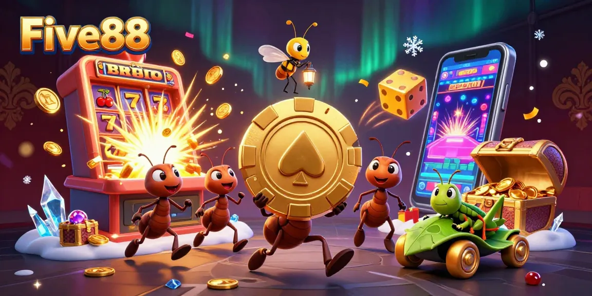 Join the excitement at Five88, where a team of ants pulls off a thrilling casino heist!