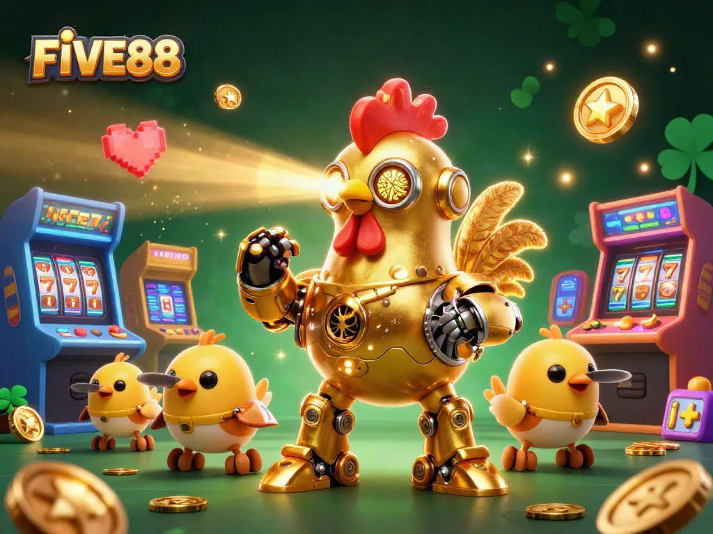 Experience the excitement of gambling at FIVE88 with vibrant gaming visuals and exhilarating casino elements.