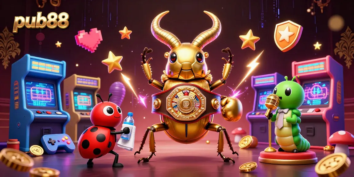 Spin with pub88's colorful characters in a vibrant casino gaming scene filled with excitement.