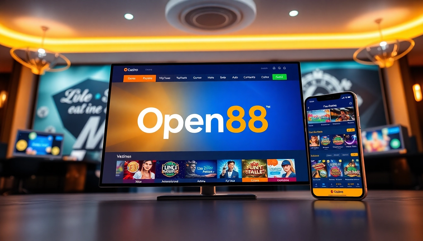 Online casino interface at https://open88seo.com/ featuring games and promotions.