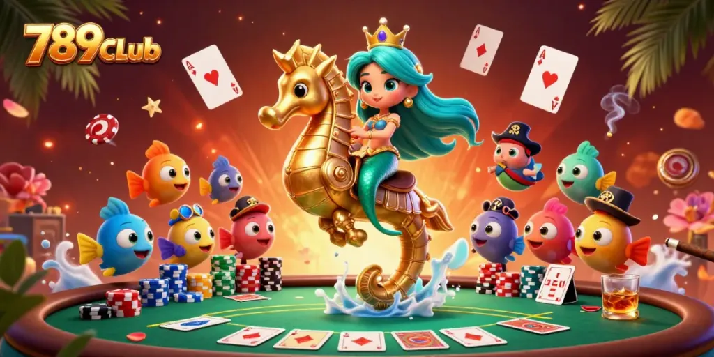 Experience thrilling gameplay at 789CLub with vibrant characters and exciting poker elements.