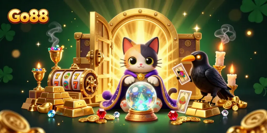 Experience thrilling gameplay at Go88 with engaging characters and vibrant treasures.