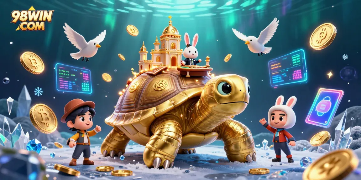 Win exciting jackpots with 98WIN COM's thrilling casino experience featuring vibrant characters.