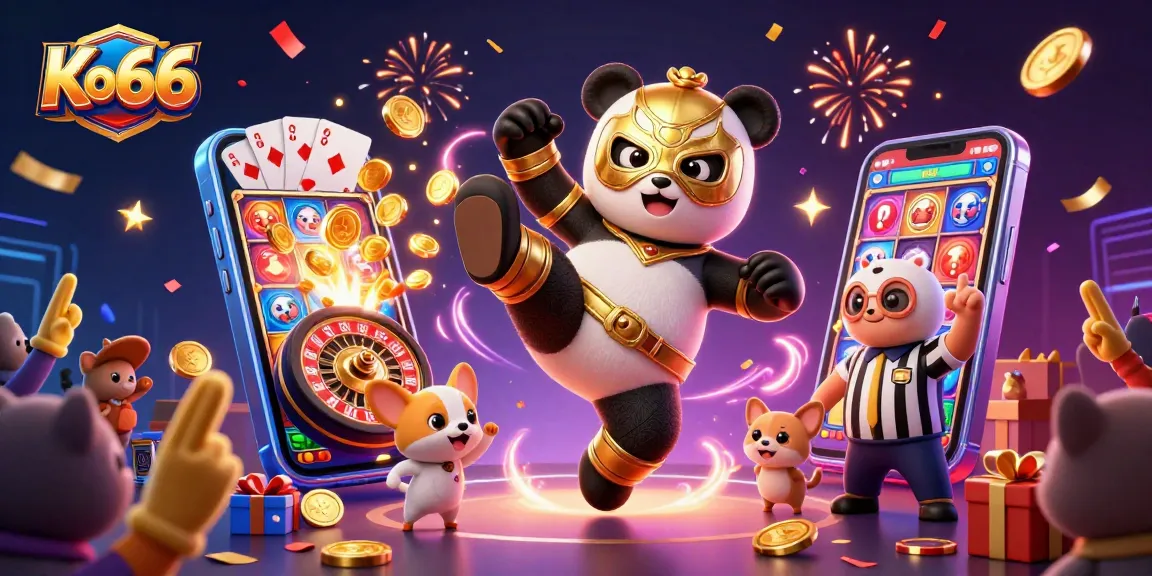 Experience stunning gameplay at Ko66 Casino with vibrant slot action and thrilling game elements surrounding engaging characters.