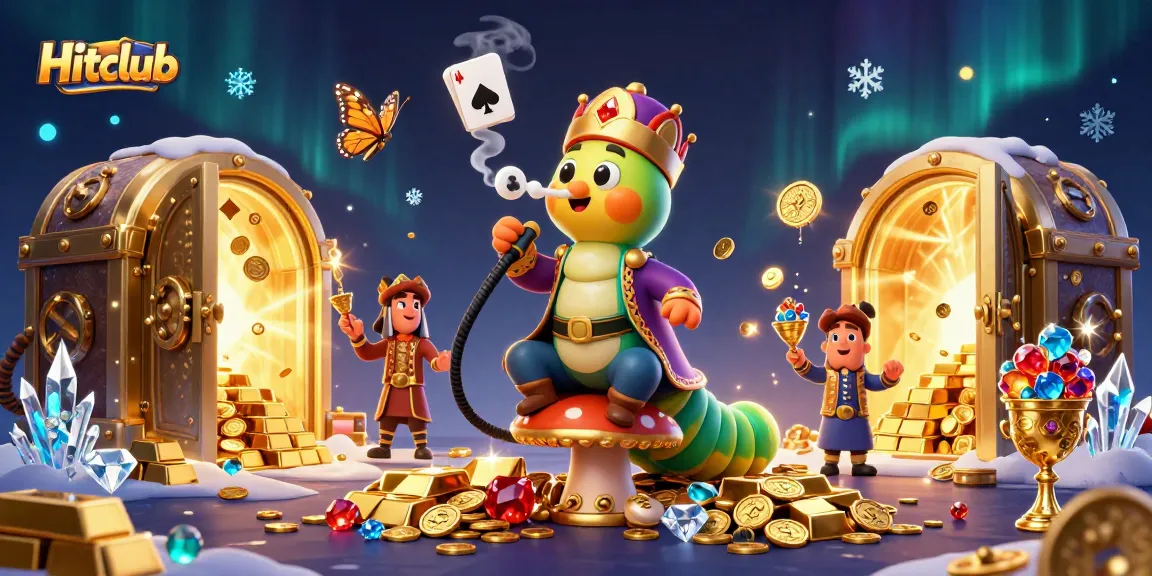 Experience winning strategies with Hitclub at this vibrant casino illustration featuring dynamic gameplay elements.