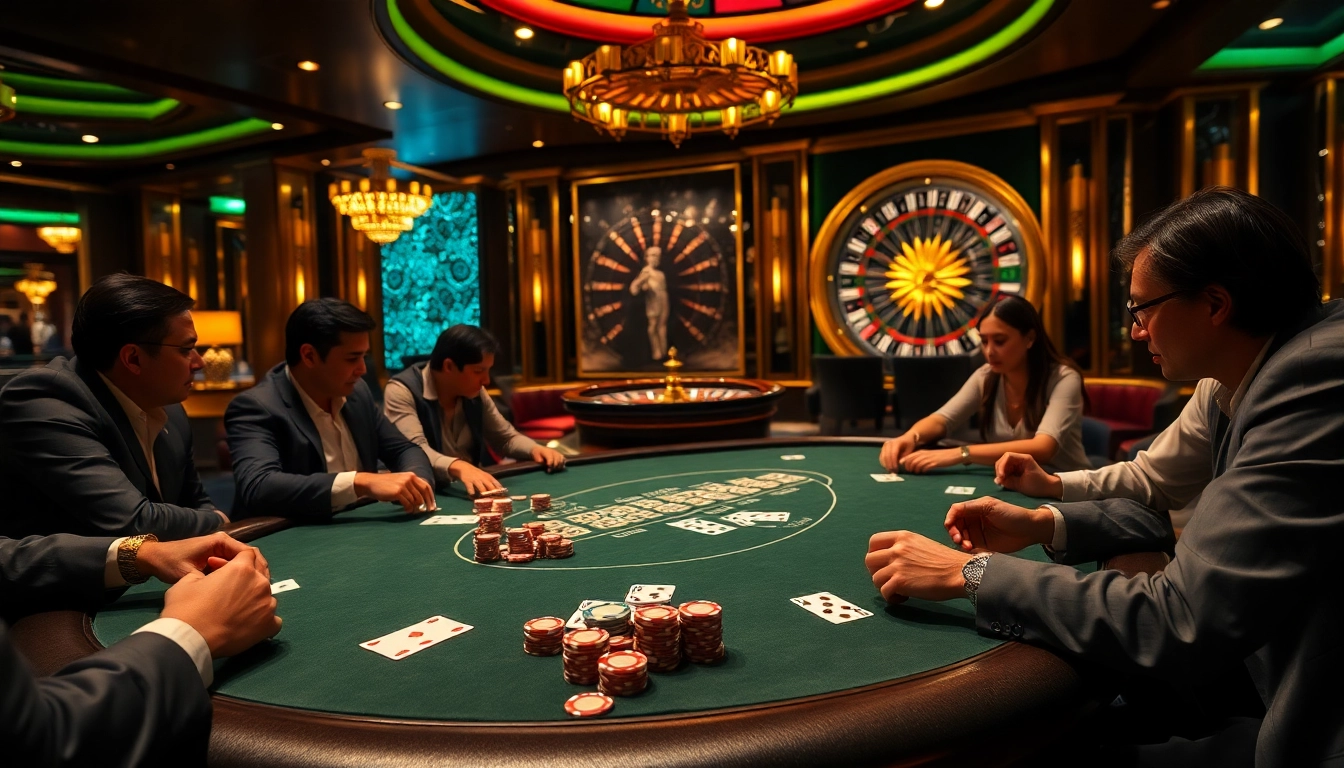 Join the excitement of gambling at https://32win.free/ with a luxurious poker game scene.