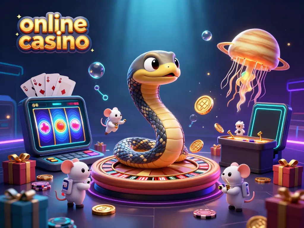 Experience the excitement of an online casino with vibrant characters and dynamic game elements.