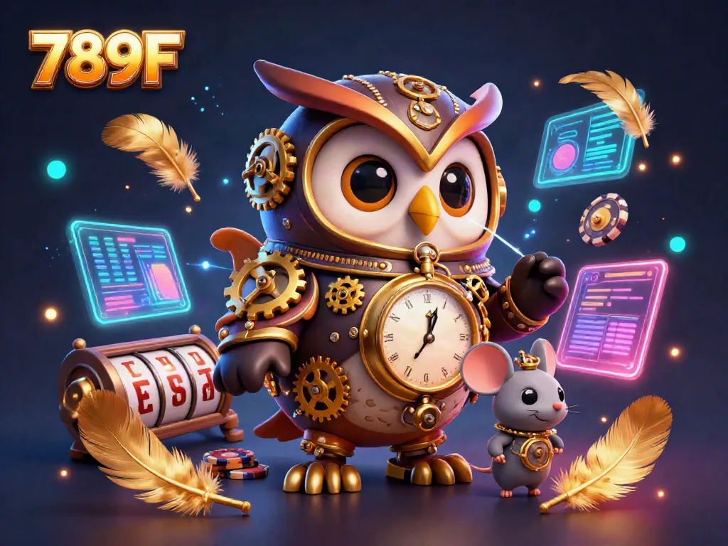 Bet big with 789F in a vibrant and immersive casino scene featuring characters and iconic game elements.