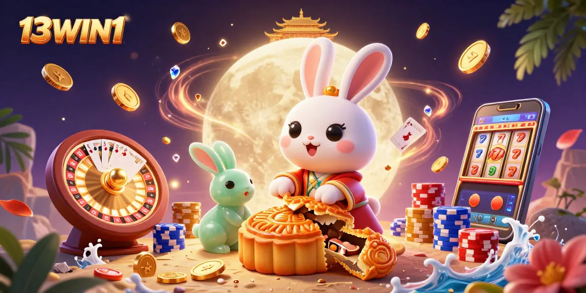 Experience the excitement of 13WIN1 with themed gambling action alongside playful characters.