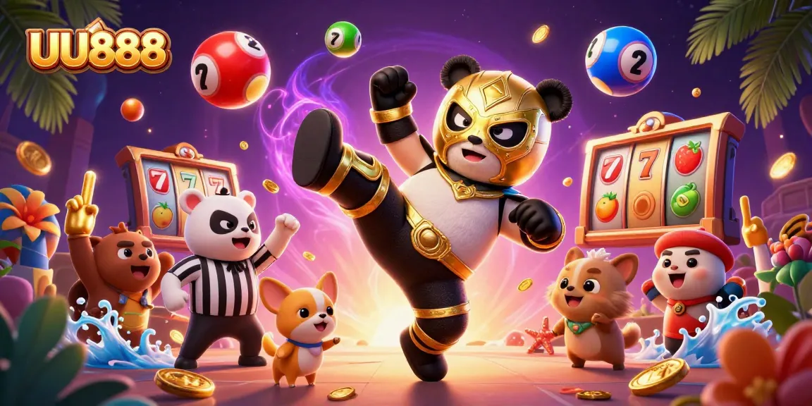 Engage with the exciting world of UU888 through a dynamic scene highlighting vibrant casino elements.
