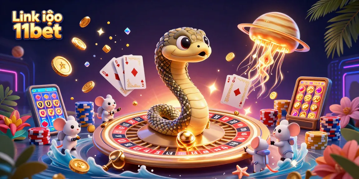 Elevate your gaming experience with Link vào 11bet, featuring vibrant characters and dynamic casino action.