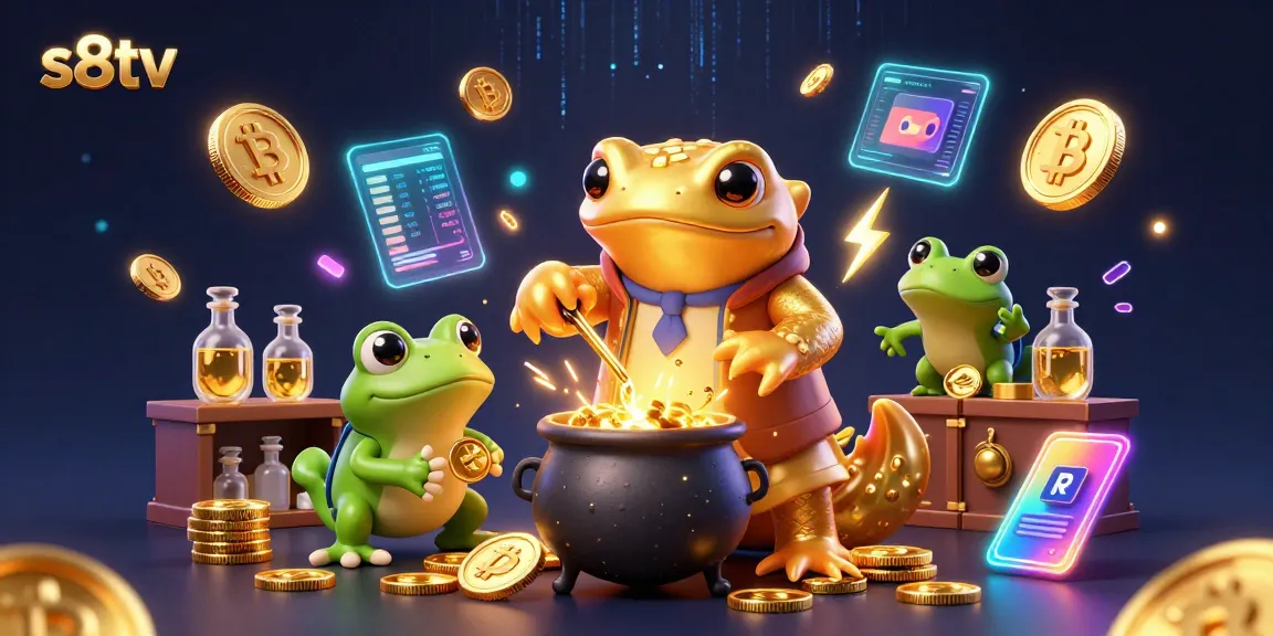 S8tv offers thrilling casino adventures with golden alchemist characters, crypto coins, and dynamic energy.