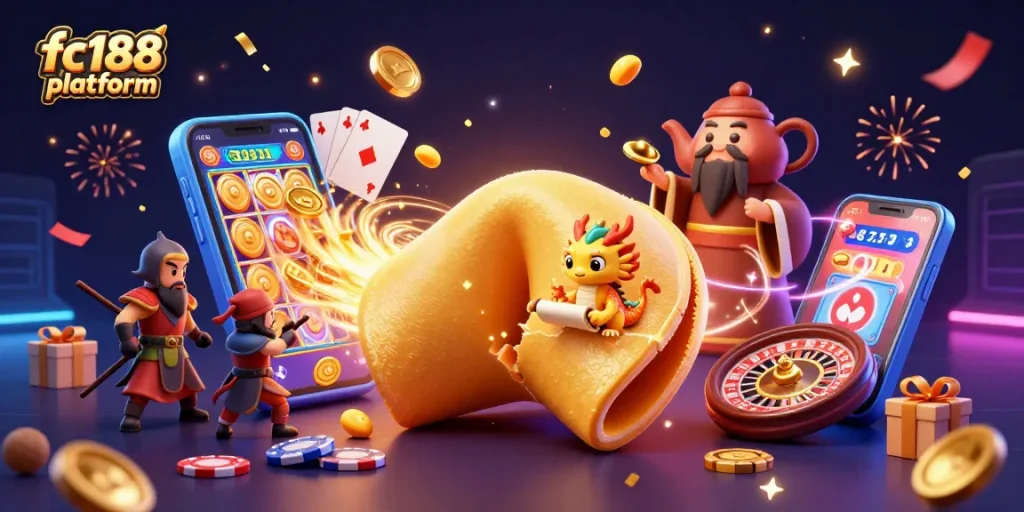 Engage with the vibrant fc188 platform featuring rich gaming scenes and interactive characters.